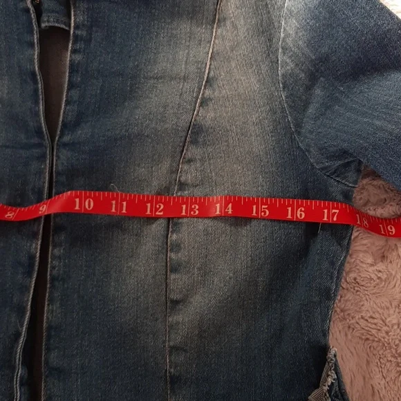 *3/$20* Cute Victorian-Inspired Denim Coat Small - Picture 4 of 6